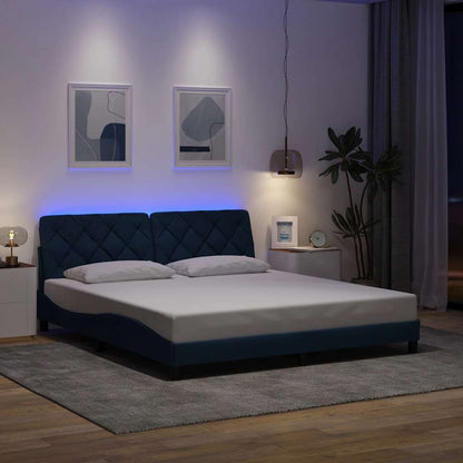 Giroletto con LED senza Materasso Blu 180x200 cm in Tessuto - homemem39