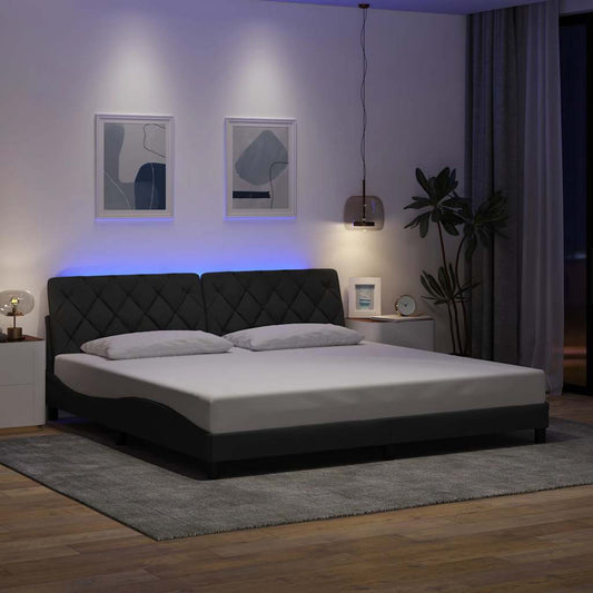 Giroletto con LED senza Materasso 200x200 cm Tessuto - homemem39