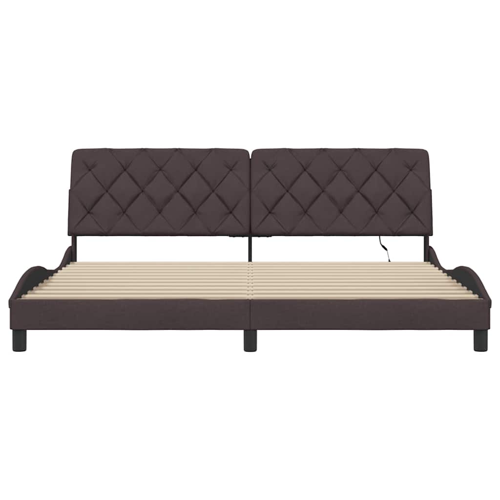 Giroletto con LED senza Materasso 200x200 cm in Tessuto - homemem39