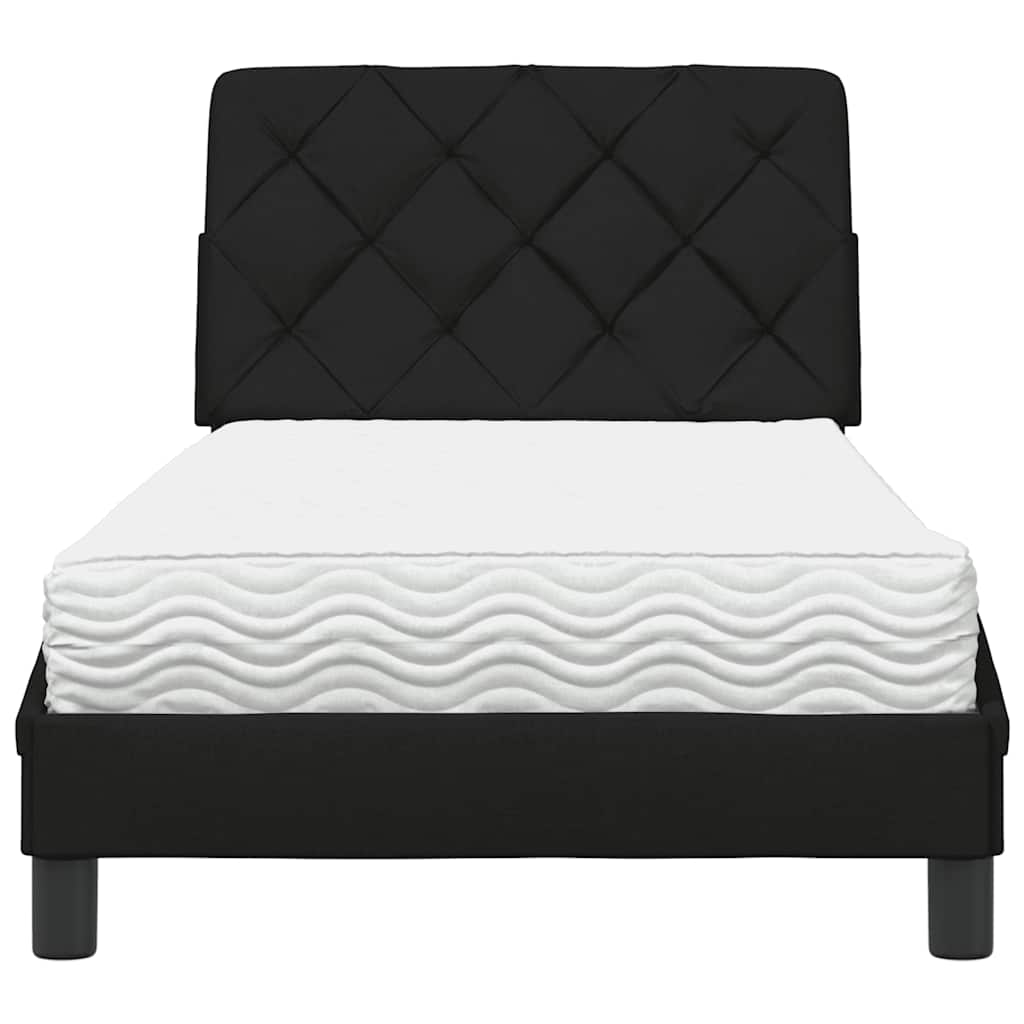 Letto con Materasso Nero 90x190 cm in Tessuto | homemem39