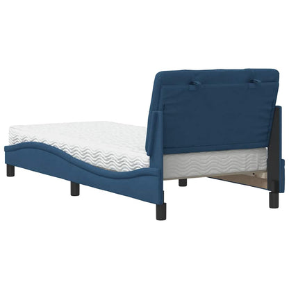 Letto con Materasso Blu 90x190 cm in Tessuto | homemem39