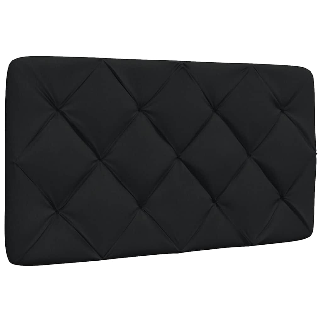 Letto con Materasso Nero 90x200 cm in Tessuto