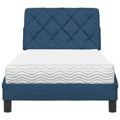 Letto con Materasso Blu 90x200 cm in Tessuto | homemem39