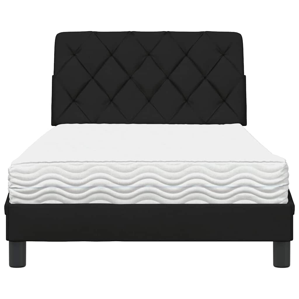 Letto con Materasso Nero 100x200 cm in Tessuto - homemem39