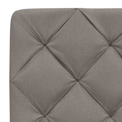Letto con Materasso Tortora 120x200 cm in Tessuto