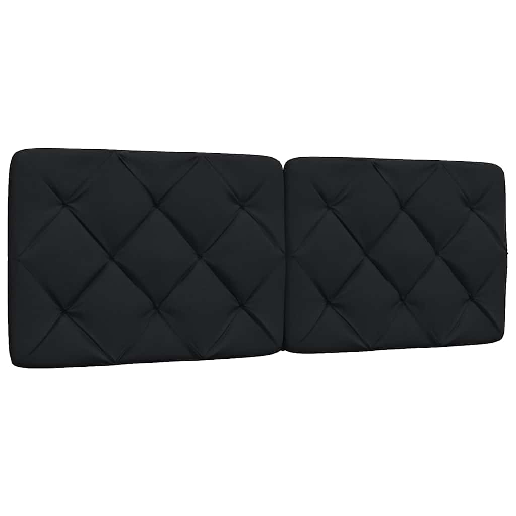 Letto con Materasso Nero 140x190 cm in Tessuto