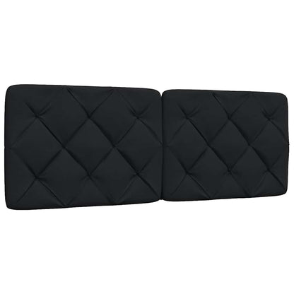 Letto con Materasso Nero 140x190 cm in Tessuto