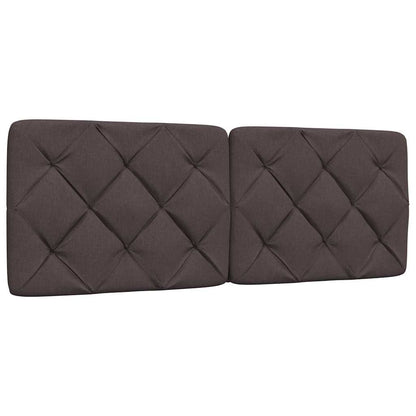 Letto con Materasso Marrone Scuro 140x190cm Tessuto