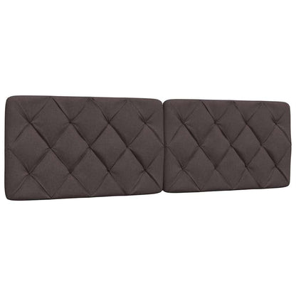 Letto con Materasso Marrone Scuro 160x200cm Tessuto
