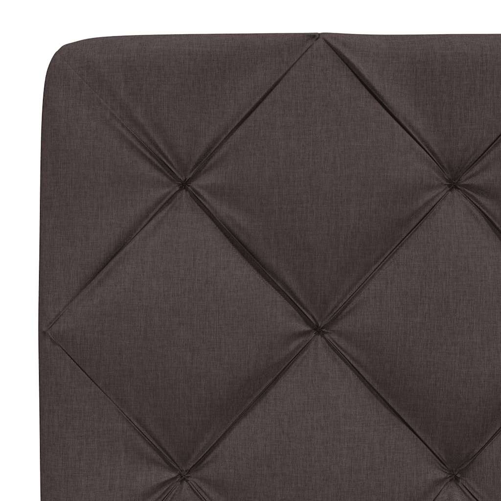Letto con Materasso Marrone Scuro 160x200cm Tessuto | homemem39