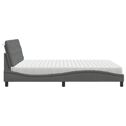 Letto con Materasso Grigio Scuro 180x200 cm Tessuto - homemem39