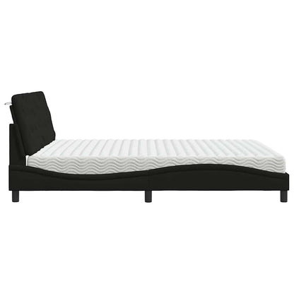 Letto con Materasso Nero 180x200 cm in Tessuto - homemem39