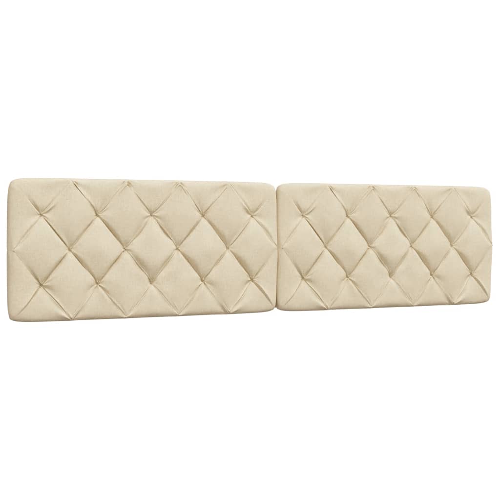 Letto con Materasso Crema 200x200 cm in Tessuto - homemem39