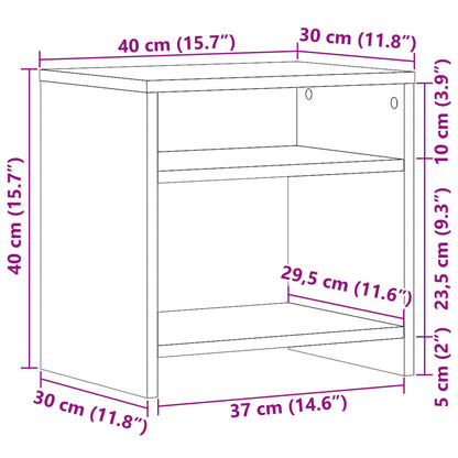 Comodini Legno Antico 2 pz 40x30x40 cm in Legno Multistrato - homemem39