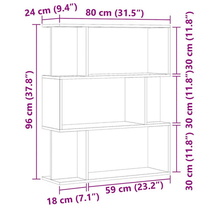 Libreria Rovere Artigianale 80x24x96 cm Legno Multistrato | homemem39