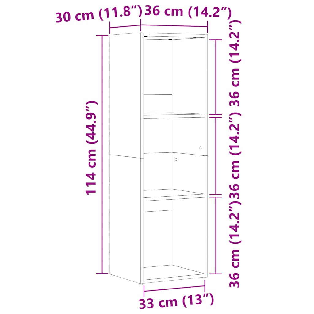 Libreria in Legno Antico 36x30x114 cm in Legno Multistrato | homemem39