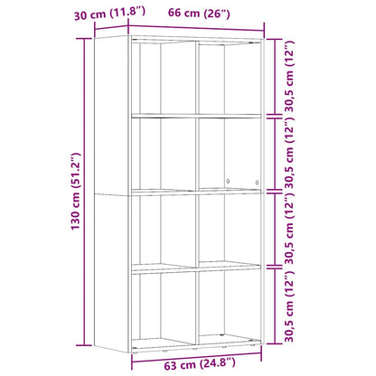 Libreria in Legno Antico 66x30x130 cm in Legno Multistrato | homemem39