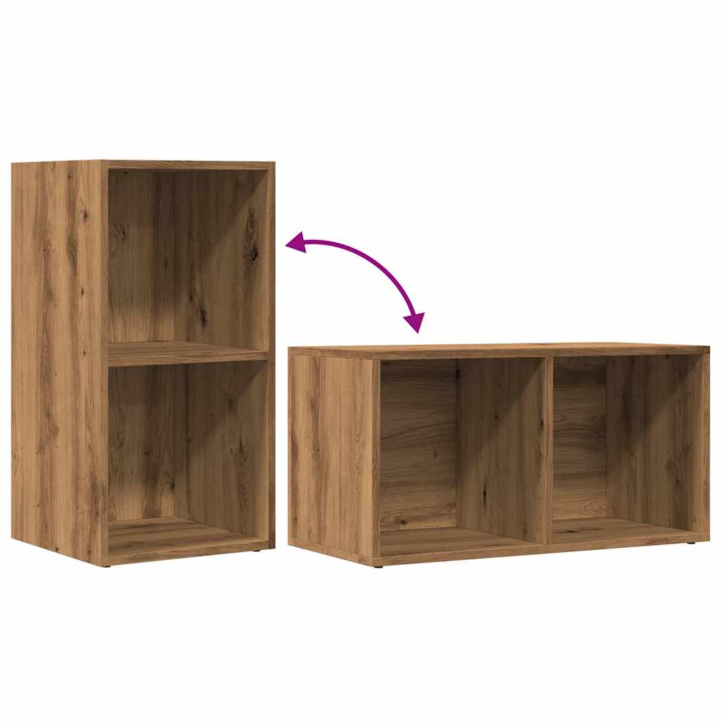 Scatola Portaoggetti Artigianale 69,5x34x36cm Legno Multistrato - homemem39