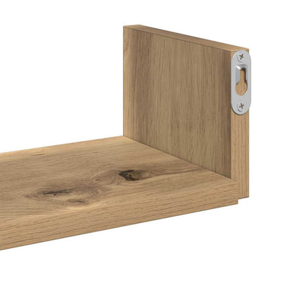 Mensole Parete 3pz Rovere Artigianale in Legno Multistrato