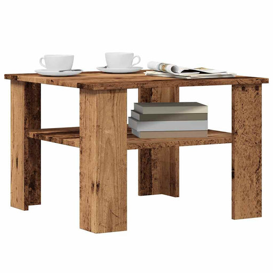 Tavolino da Salotto Legno Vecchio 60x60x42 cm Legno Multistrato | homemem39