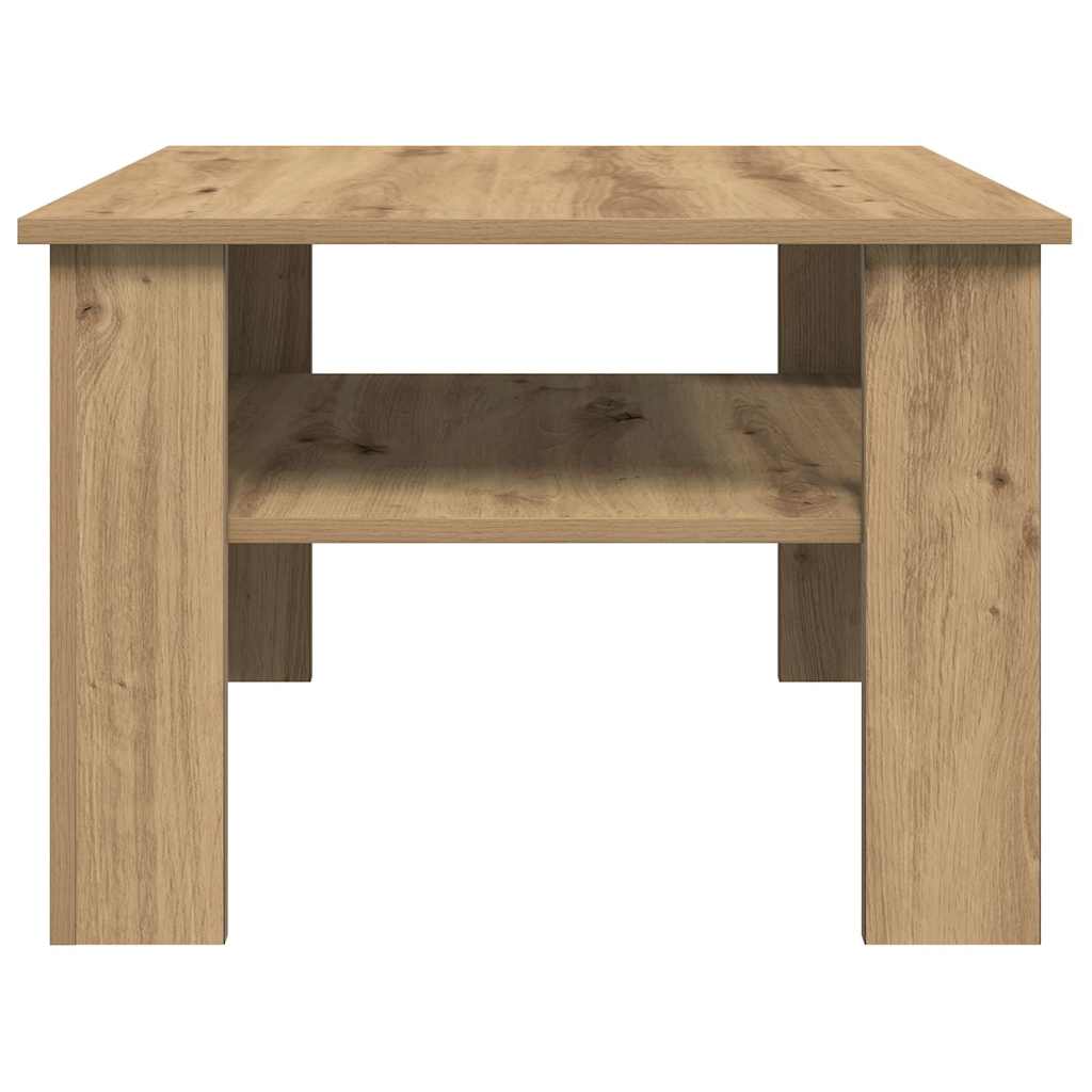 Tavolino Salotto Rovere Artigianale 60x60x42 cm in Truciolato
