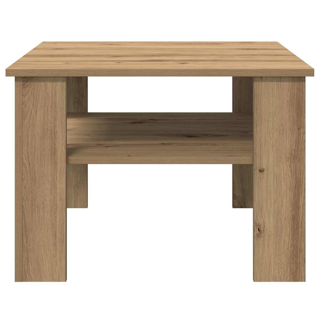 Tavolino Salotto Rovere Artigianale 60x60x42 cm in Truciolato