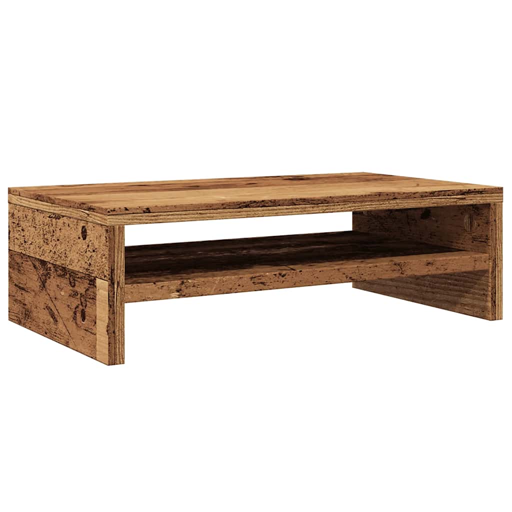 Supporto per Monitor Legno Antico 42x24x13 cm Legno Multistrato - homemem39