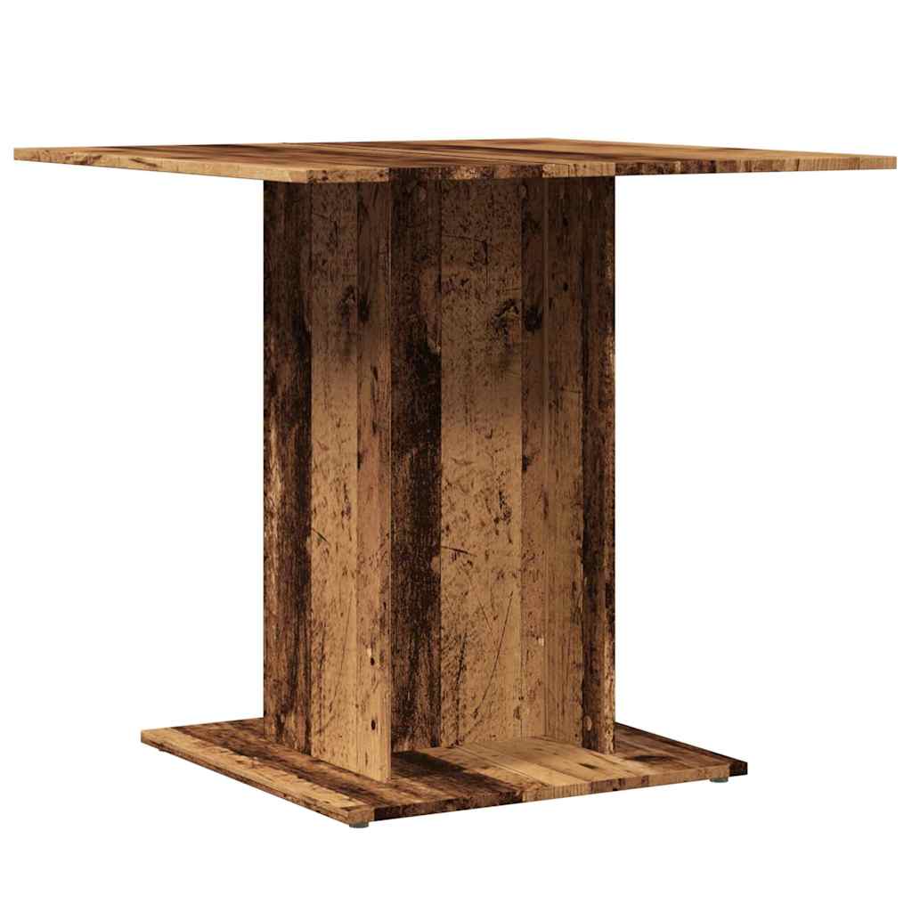 Tavolo da Pranzo Legno Antico 80x80x75 cm in Legno Multistrato | homemem39