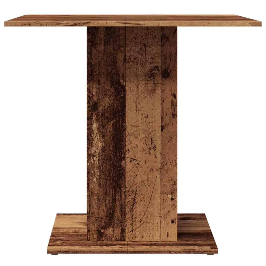 Tavolo da Pranzo Legno Antico 80x80x75 cm in Legno Multistrato | homemem39