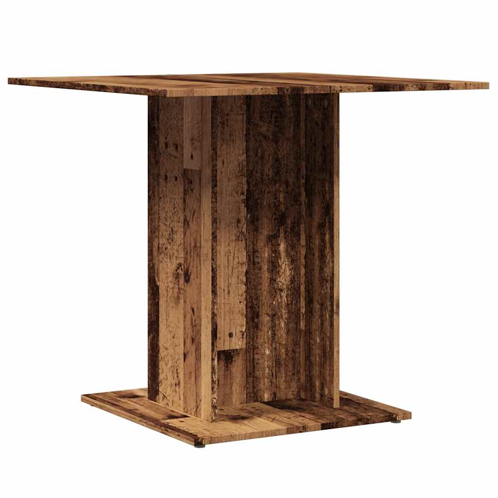 Tavolo da Pranzo Legno Antico 80x80x75 cm in Legno Multistrato | homemem39