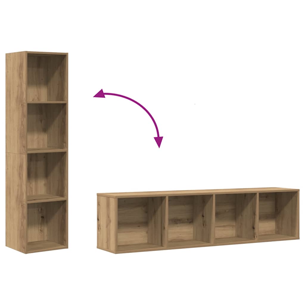 Libreria/Mobile TV Rovere Artigianale 36x30x143 cm Truciolato