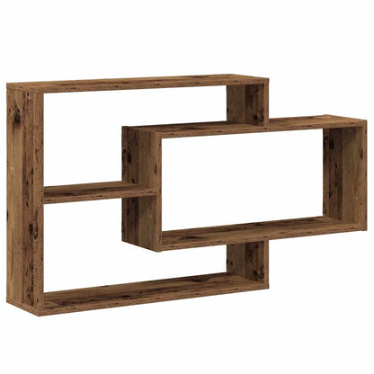 Scaffale a Parete Legno Antico 104x20x58,5 cm in Truciolato | homemem39