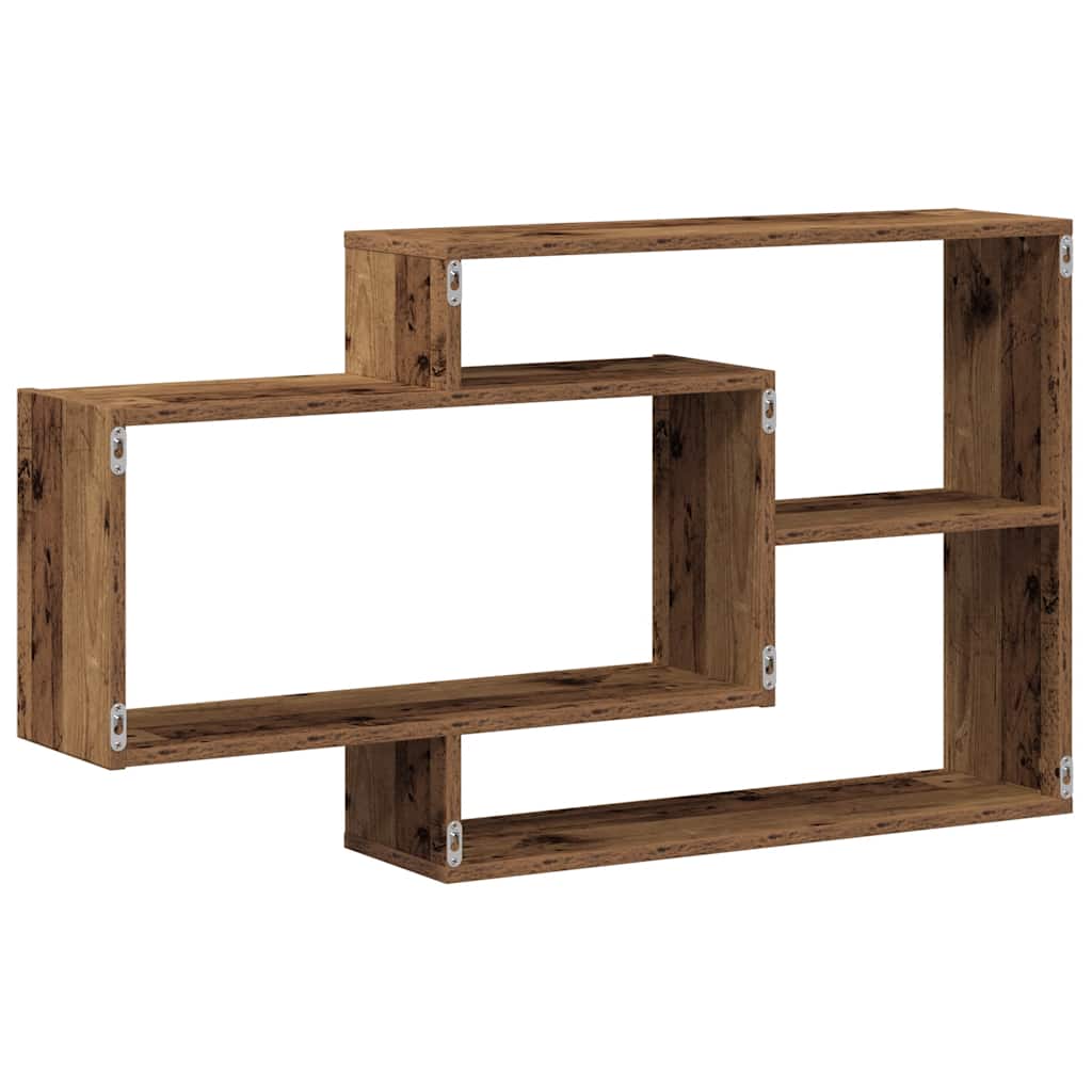 Scaffale a Parete Legno Antico 104x20x58,5 cm in Truciolato | homemem39