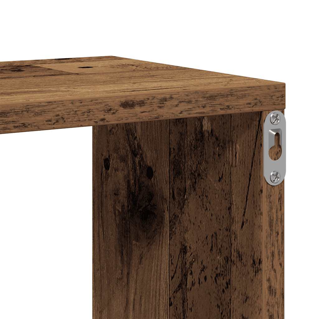 Scaffale a Parete Legno Antico 104x20x58,5 cm in Truciolato | homemem39