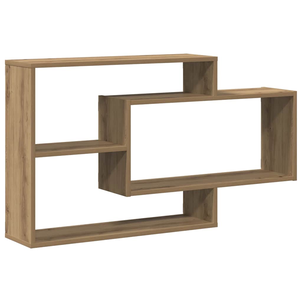 Scaffale a Parete Rovere Artigianale 104x20x58,5 cm Truciolato