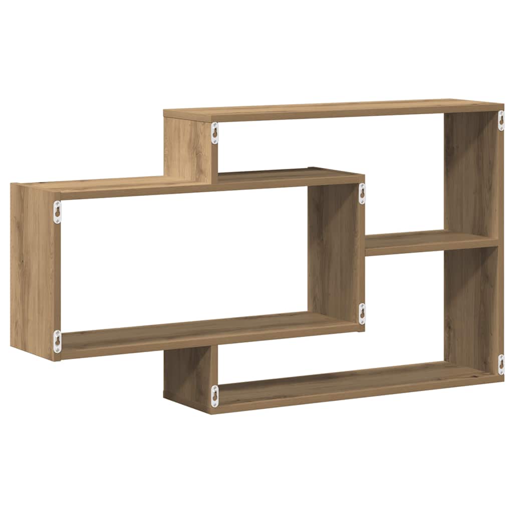 Scaffale a Parete Rovere Artigianale 104x20x58,5 cm Truciolato | homemem39