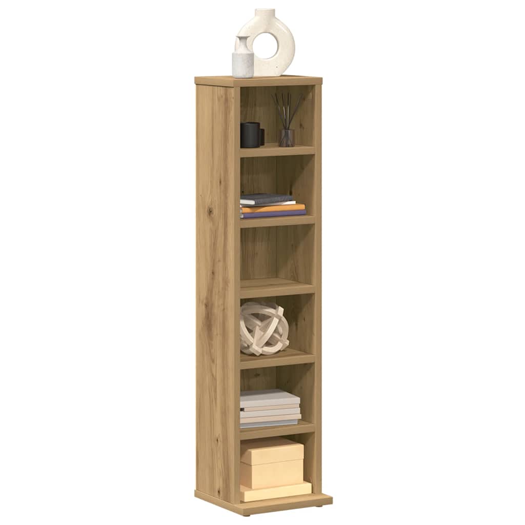 Mobile Porta CD Artigianale 21x20x88 cm Legno Multistrato - homemem39