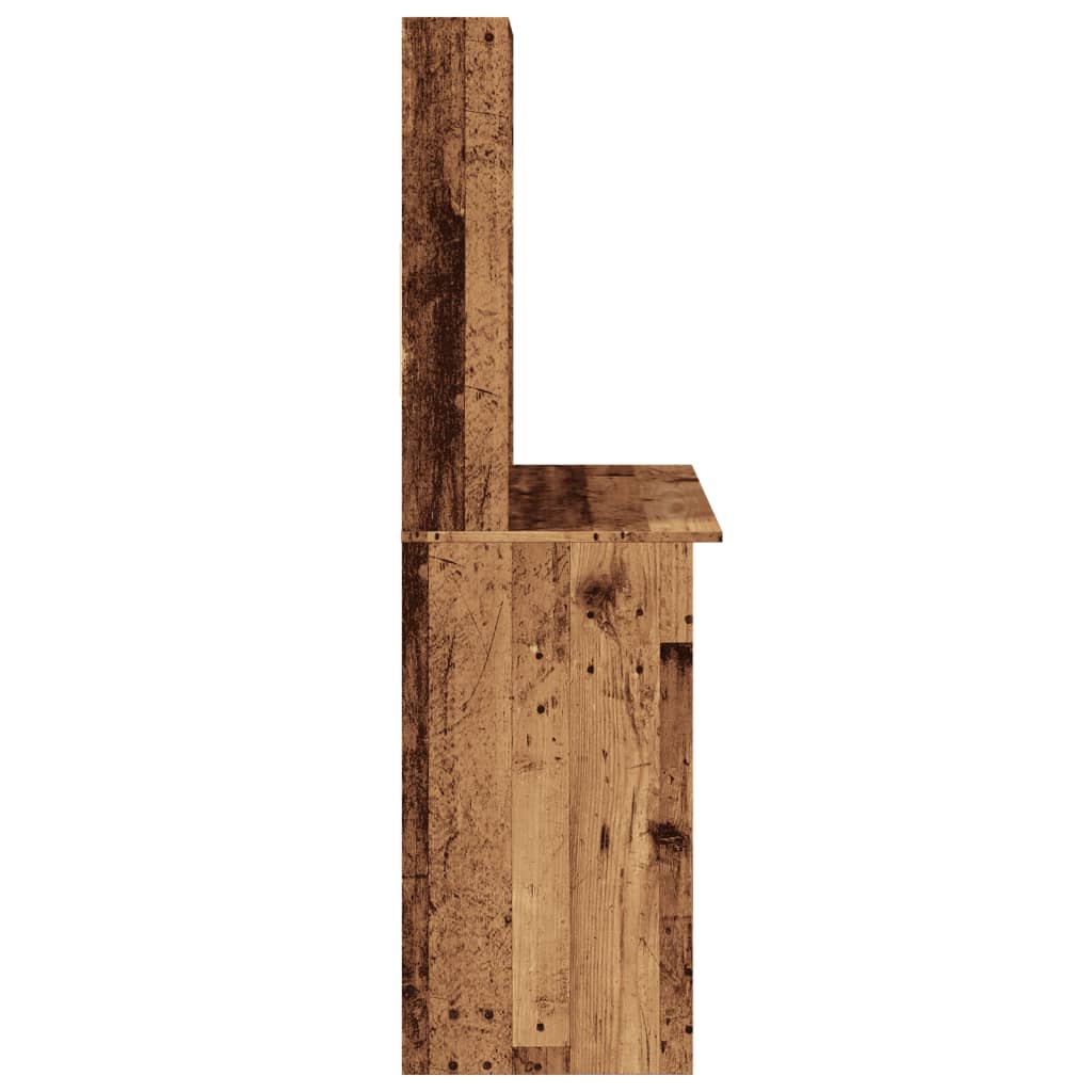 Scrivania Mensole Legno Antico 102x45x148 cm Legno Multistrato - homemem39