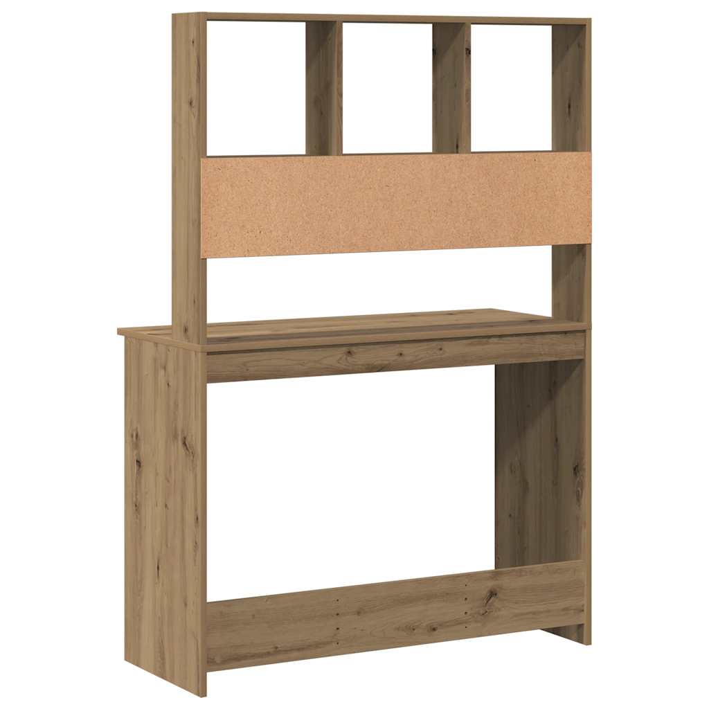 Scrivania Mensole Rovere Artigianale 102x45x148 cm Multistrato - homemem39