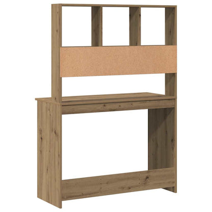 Scrivania Mensole Rovere Artigianale 102x45x148 cm Multistrato - homemem39