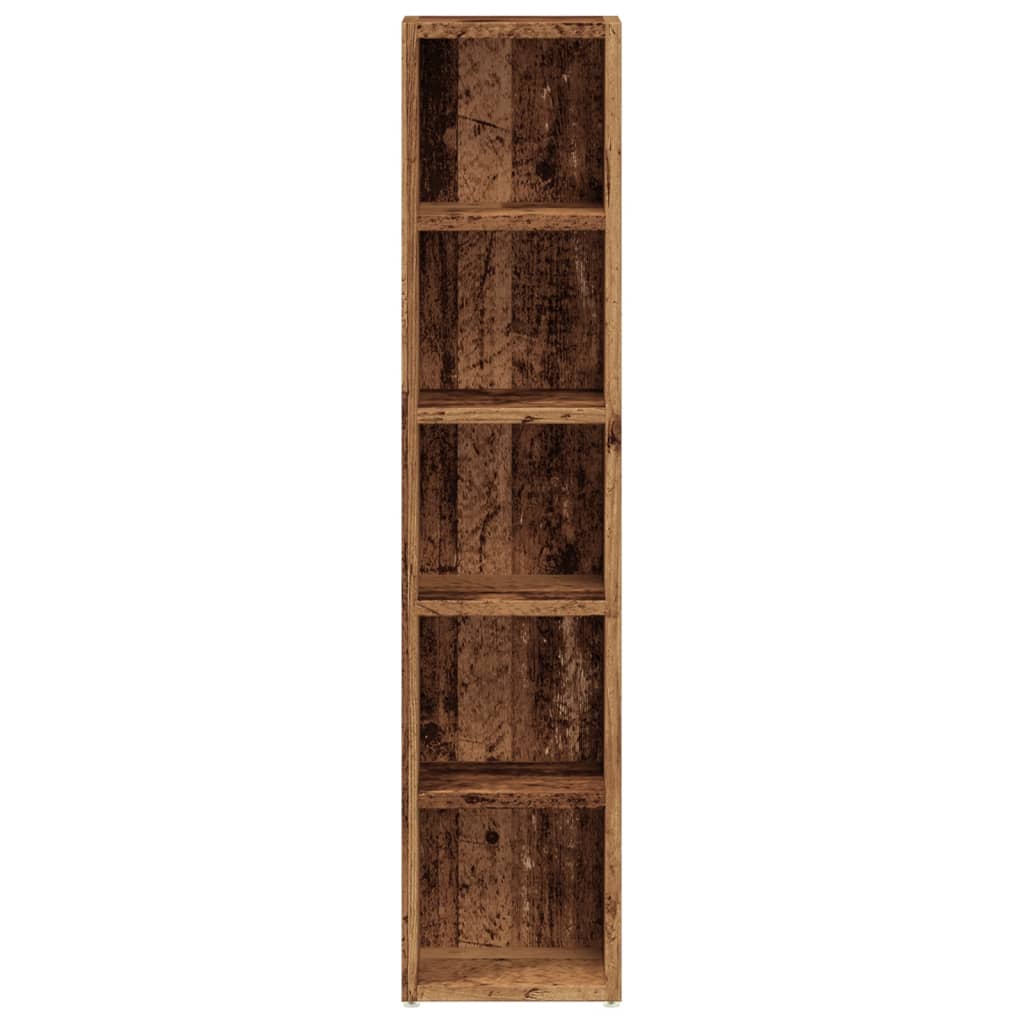 Scaffali Porta CD 2 pz Legno Antico 21x16x93,5 cm in Truciolato | homemem39