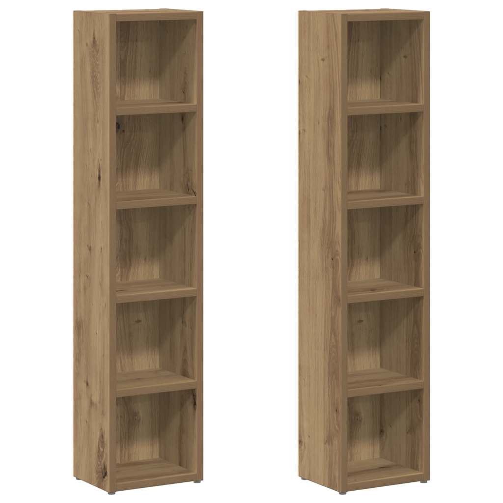 Mobili Porta CD 2pz Rovere Artigianale 21x16x93,5 in Truciolato | homemem39