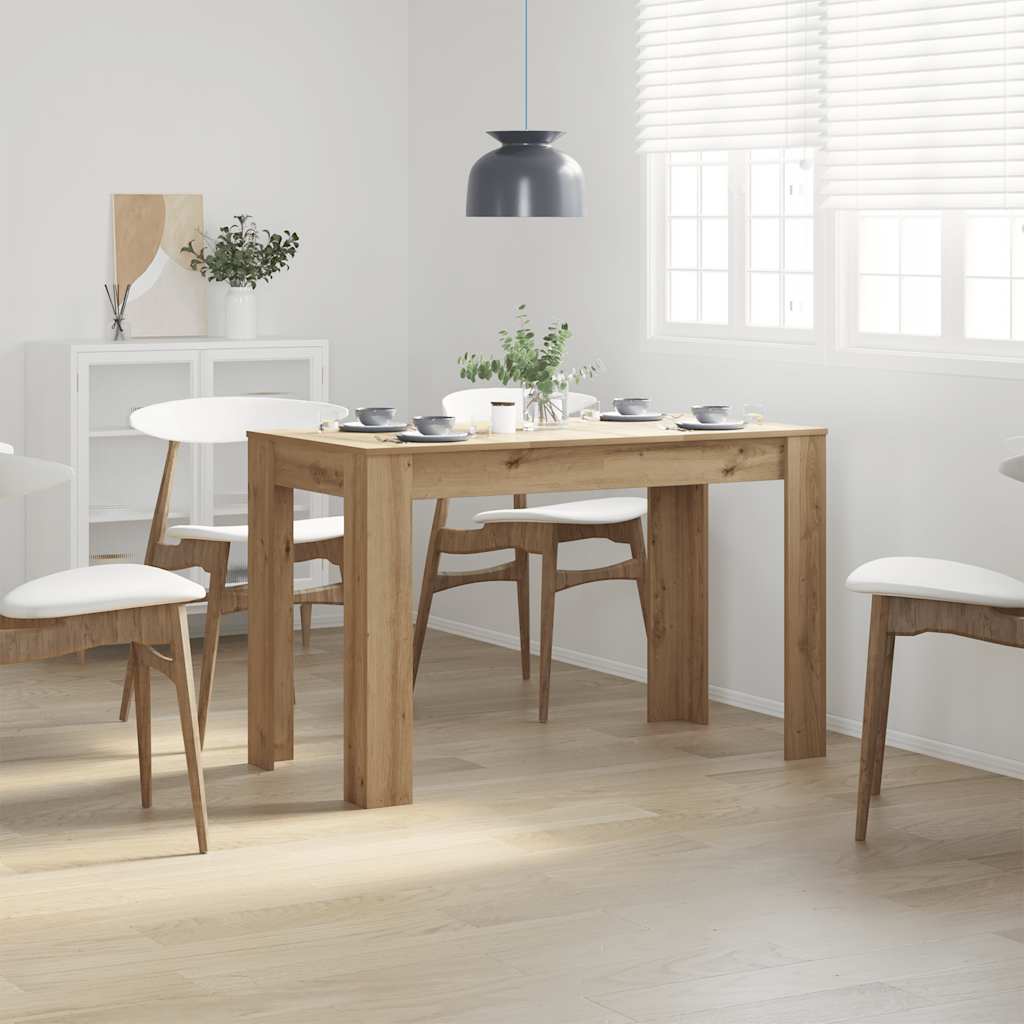 Tavolo da Pranzo Rovere Artigianale 120x60x76 cm in Truciolato | homemem39