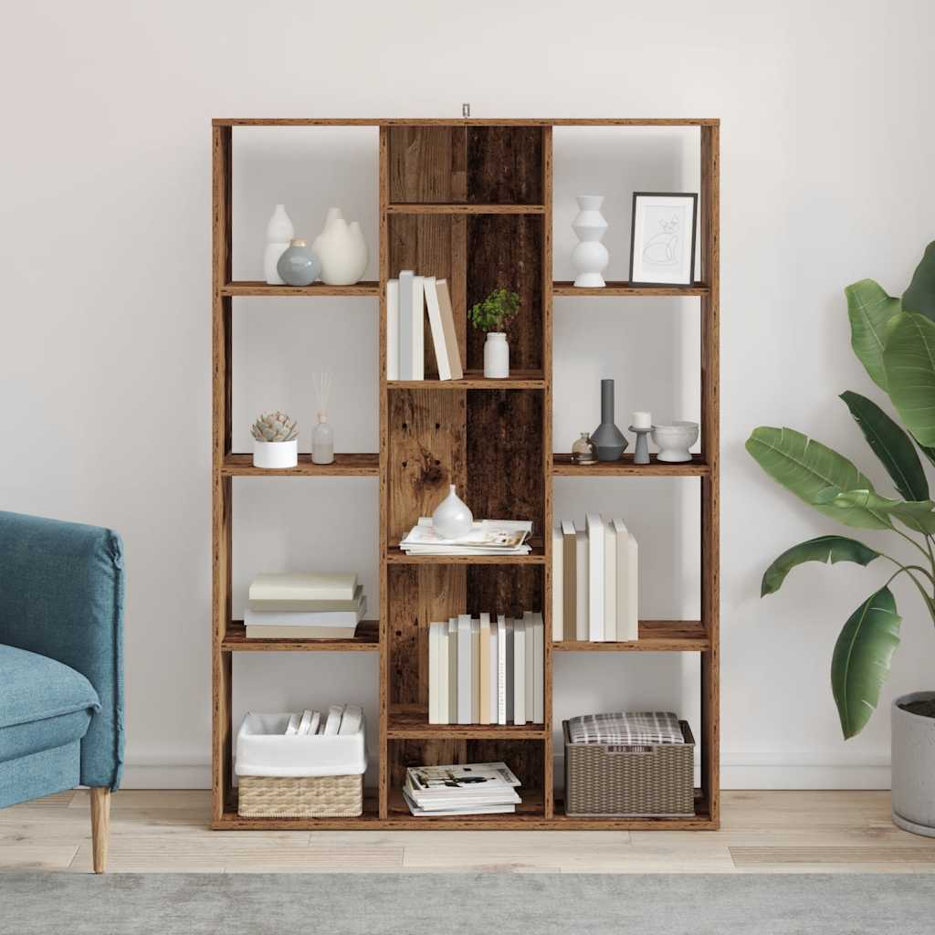 Libreria/Divisorio Legno Vecchio 100x24x140 cm in Truciolato
