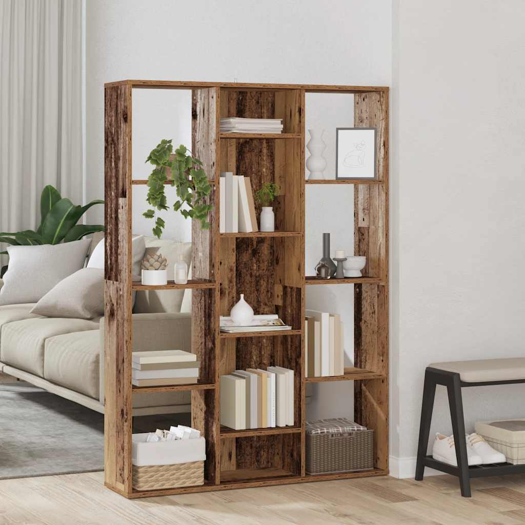 Libreria/Divisorio Legno Vecchio 100x24x140 cm in Truciolato