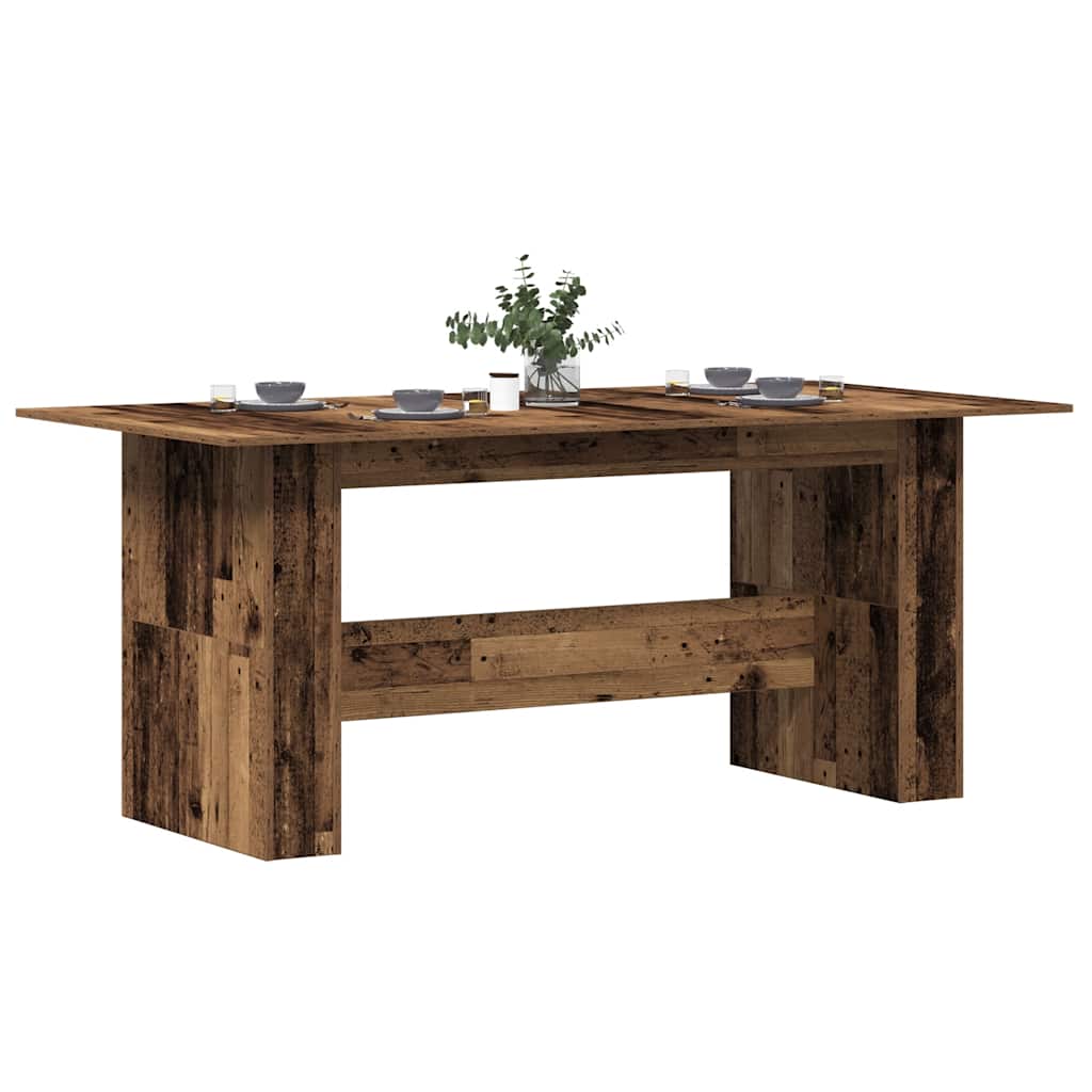 Tavolo da Pranzo Legno Vecchio 180x90x76cm in Legno Multistrato | homemem39