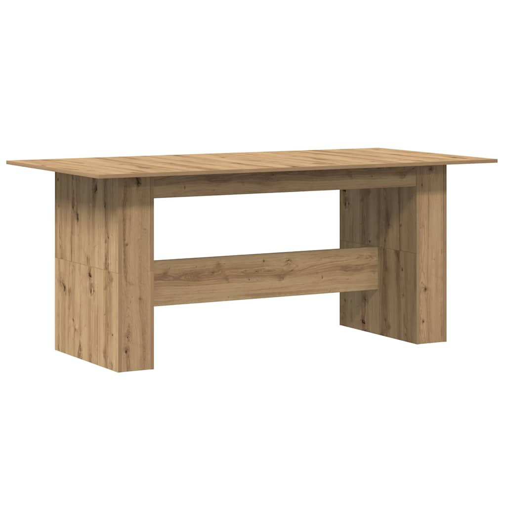 Tavolo da Pranzo Rovere Artigianale 180x90x76 cm in Truciolato - homemem39