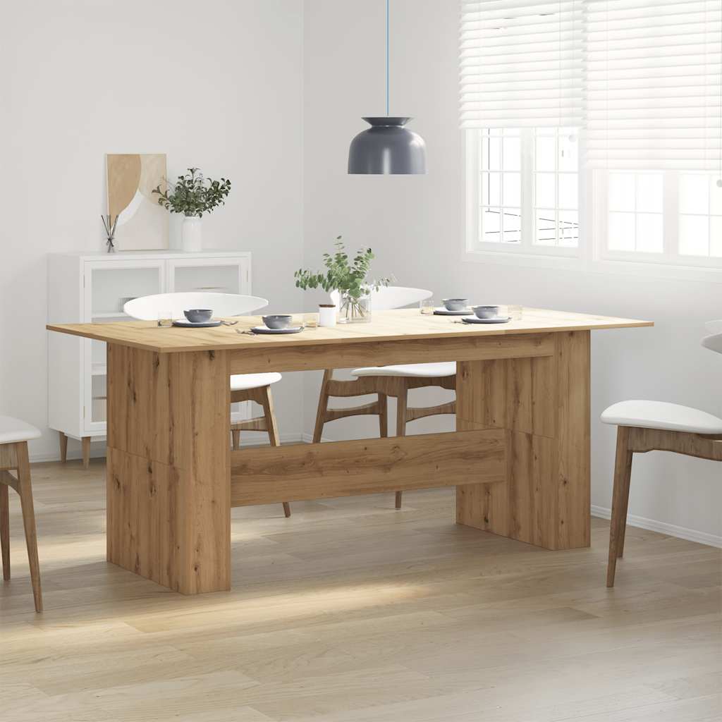 Tavolo da Pranzo Rovere Artigianale 180x90x76 cm in Truciolato | homemem39