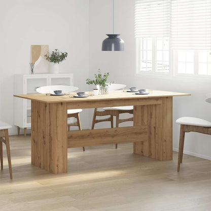 Tavolo da Pranzo Rovere Artigianale 180x90x76 cm in Truciolato - homemem39