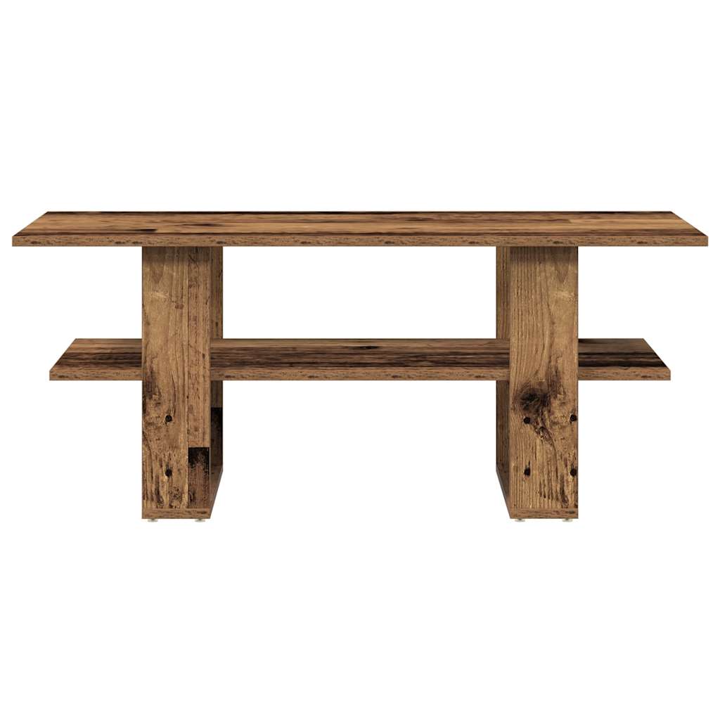 Tavolino da Salotto Legno Antico 102x55x42 cm Legno Multistrato